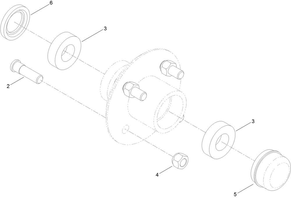 Hub Assembly No. 125-8171 Diagram and Parts List for 60212 404320000 - 999999999 Toro Cement Mixer