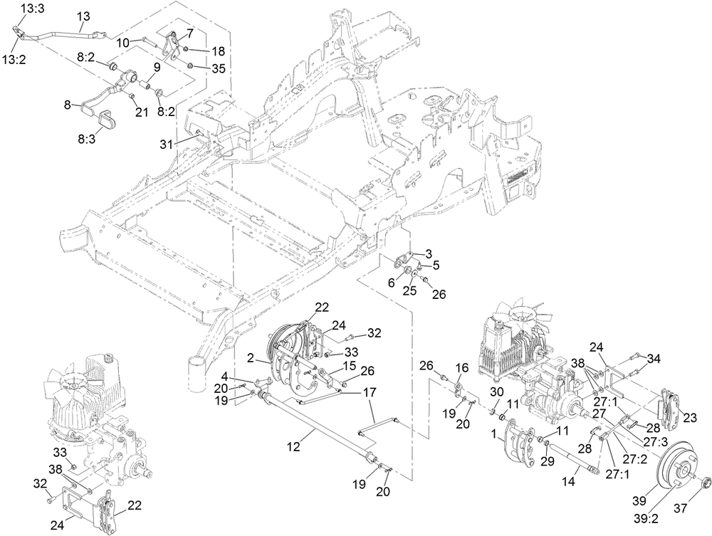 Park Brake Assembly Diagram and Parts List for 72911 400000000-999999999 Toro Lawn Mower
