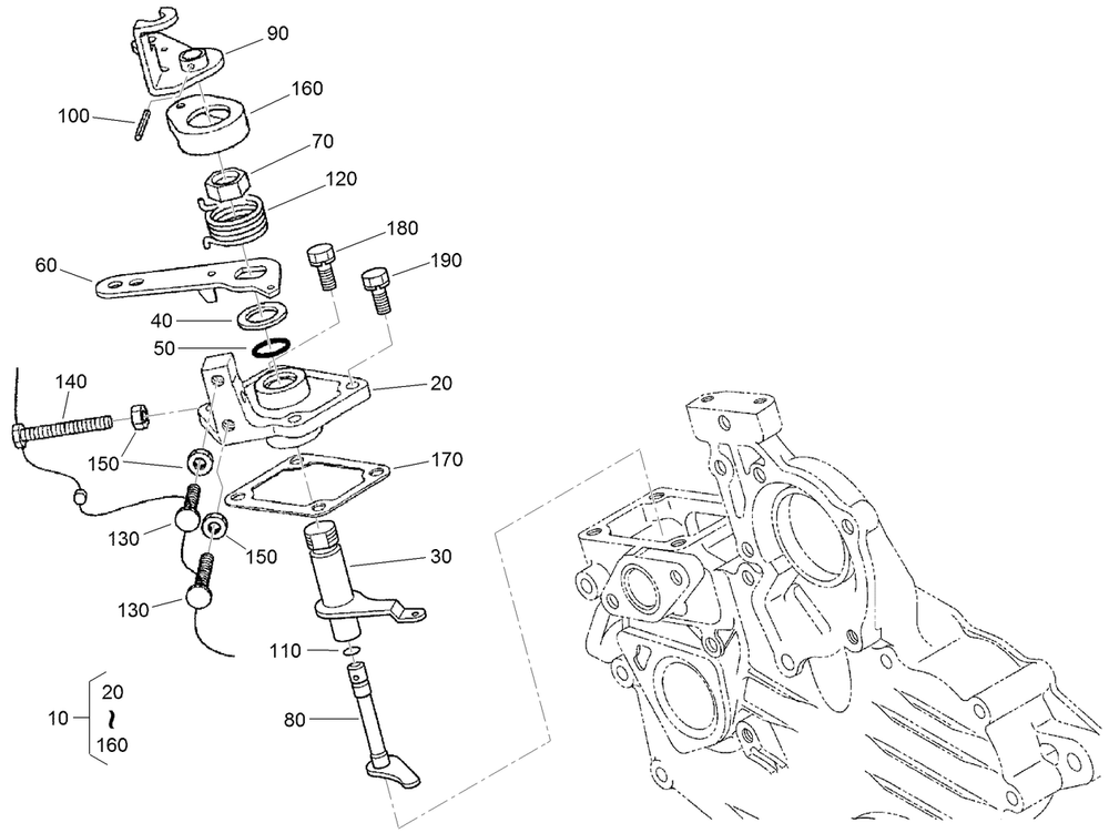 Speed Control Plate Assembly Diagram and Parts List for 74267 403247200-999999999 Toro Lawn Mower