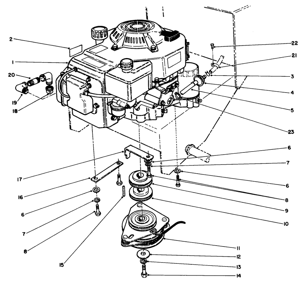 Engine Assembly Diagram and Parts List for 30156 390001 - 399999 Toro Lawn Tractor Accessories