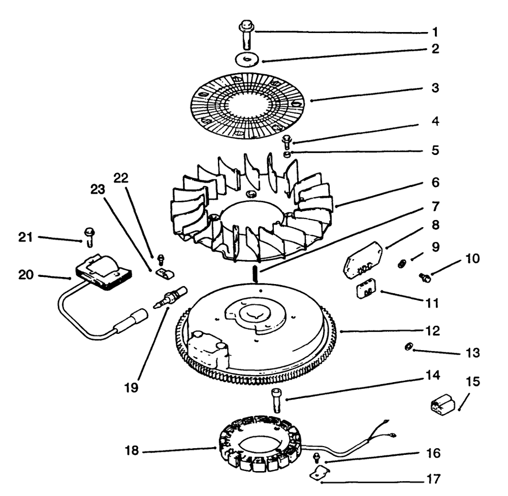 Ignition/Electrical Diagram and Parts List for 72063 4900001 - 4999999 Toro Lawn Tractor