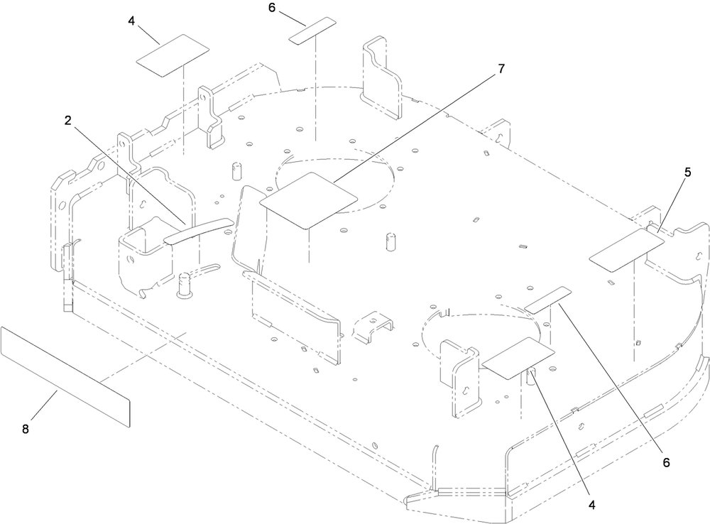 Deck Decal Assembly Diagram and Parts List for 79534 (310000001-310999999)(2010) Toro Lawn Mower