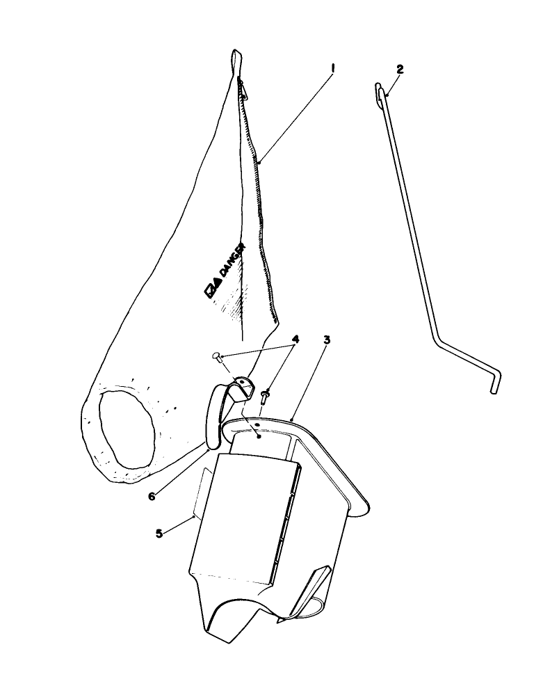 Bagging Kit No. 47-6510 (Optional) Diagram and Parts List for 16212C 6000001 - 6999999 Toro Lawn Mower