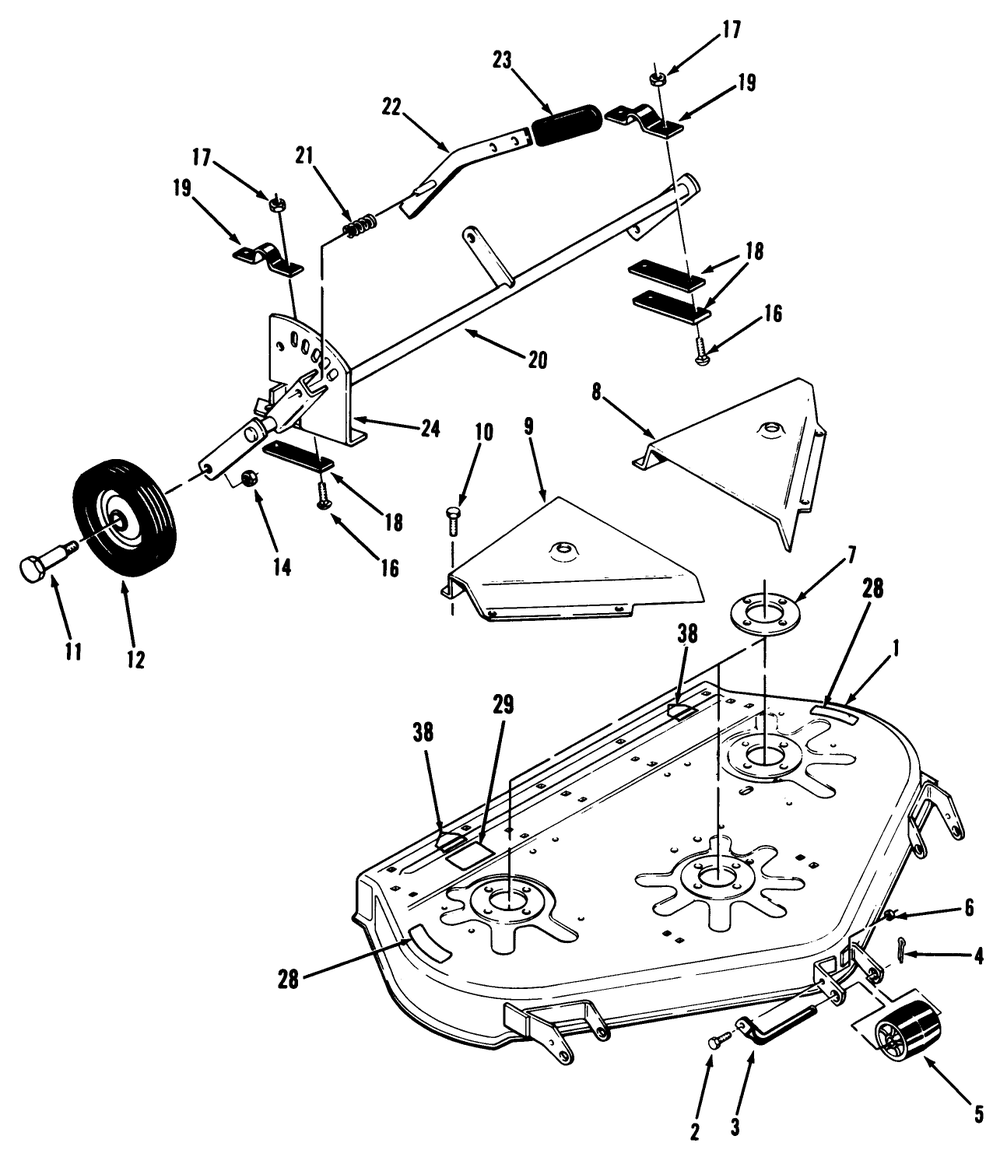 Rear Discharge Mower-42 In. Diagram and Parts List for 15-42RC02 2000001 - 2999999 Toro Lawn Mower