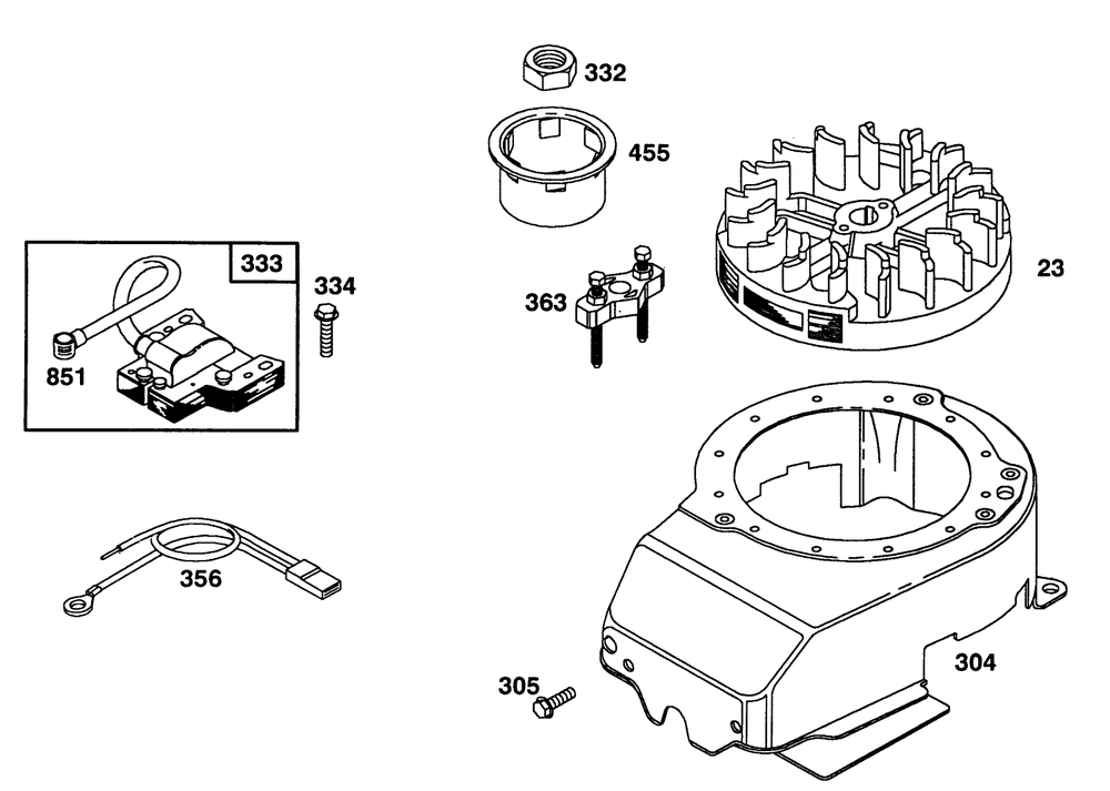 Engine Briggs & Stratton Model 124702-0189-01 Diagram and Parts List for 20327B 2000001 - 2999999 Toro Lawn Mower