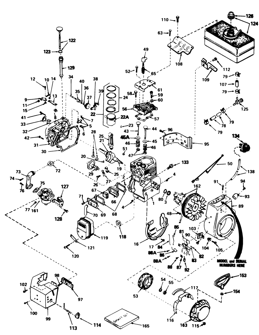 Engine Tecumseh Model No. Hm 80-155284j Diagram and Parts List for 38080 5000001 - 5999999 Toro Snow Blower