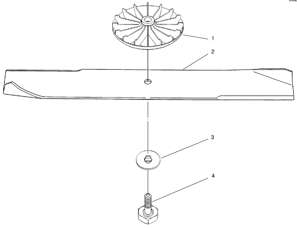 Blade Assembly Diagram and Parts List for 21052 8900001 - 8999999 Toro Lawn Mower