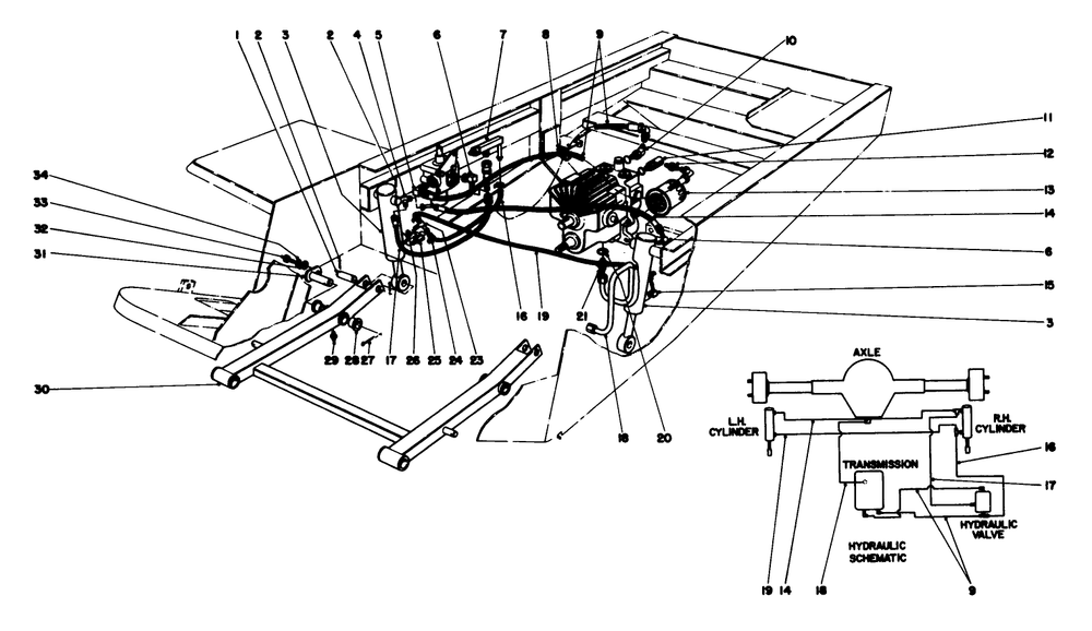 Hydraulic Valve And Lift Arm And Cyllnders Diagram and Parts List for 30760 00000001 - 09999999 Toro Lawn Tractor