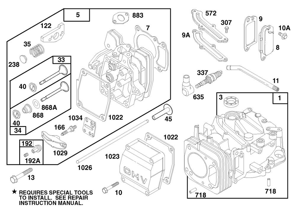 Engine Gts 150 (Model No. 20465 Only) Diagram and Parts List for 20466 6900001 - 6999999 Toro Lawn Mower