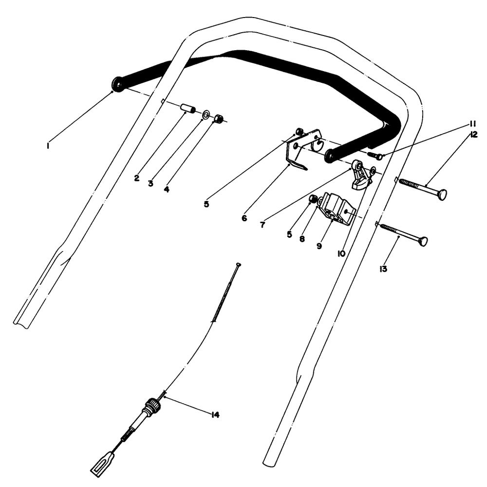 Traction Control Assembly Diagram and Parts List for 20810 3000001 - 3999999 Toro Lawn Mower