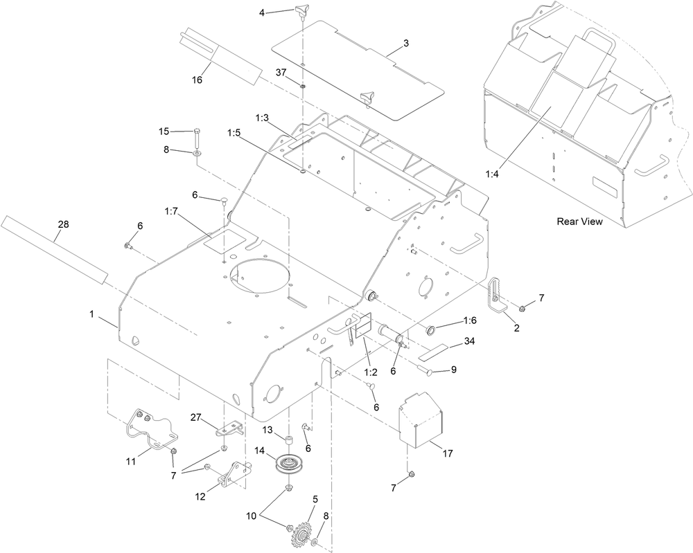 Engine Frame Assembly Diagram and Parts List for 33515 406000000 - 999999999 Toro Aerator