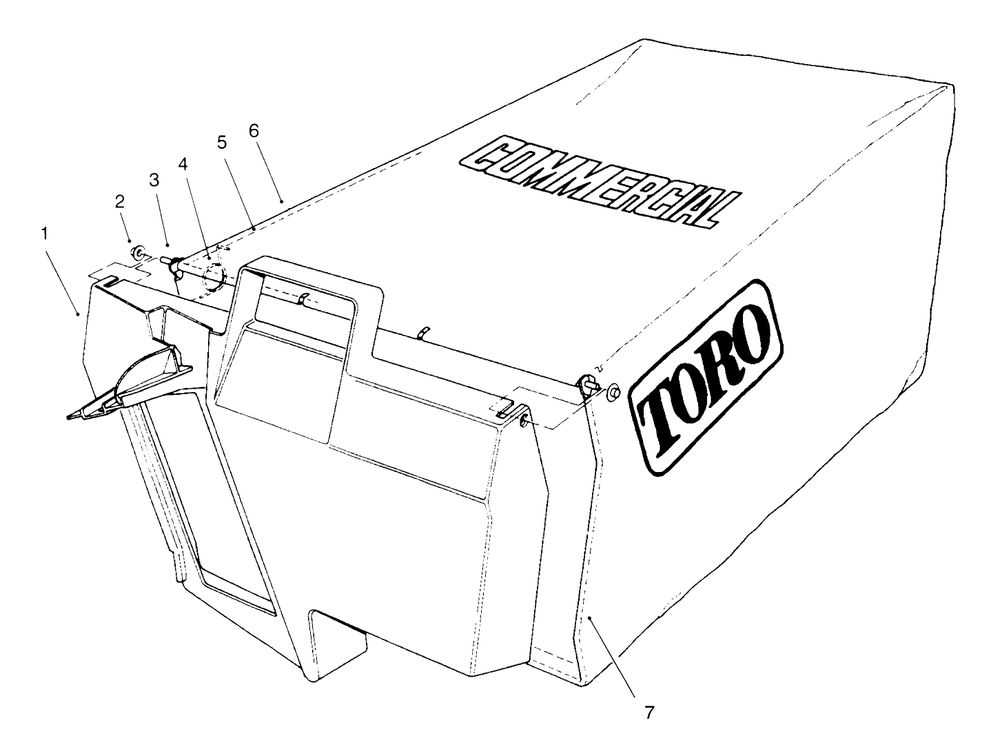 Grass Bag Assembly No. 11-5609 Diagram and Parts List for 22145 69000001 - 69999999 Toro Lawn Mower