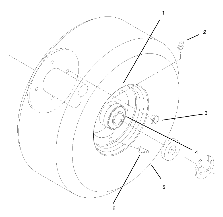 Wheel And Tire Asm Diagram and Parts List for 30167 790001 - 799999 Toro Lawn Tractor Accessories