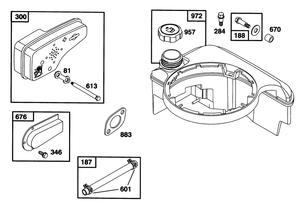 Engine Briggs & Stratton Model 127802-0640-01 Diagram and Parts List for 20441 6900001 - 6999999 Toro Lawn Mower