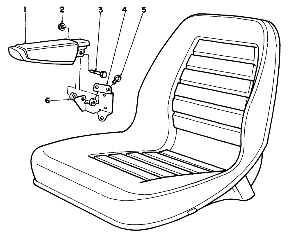 Armrest Kit Model No. 30707 Diagram and Parts List for 30798 0000001 - 0999999 Toro Lawn Tractor