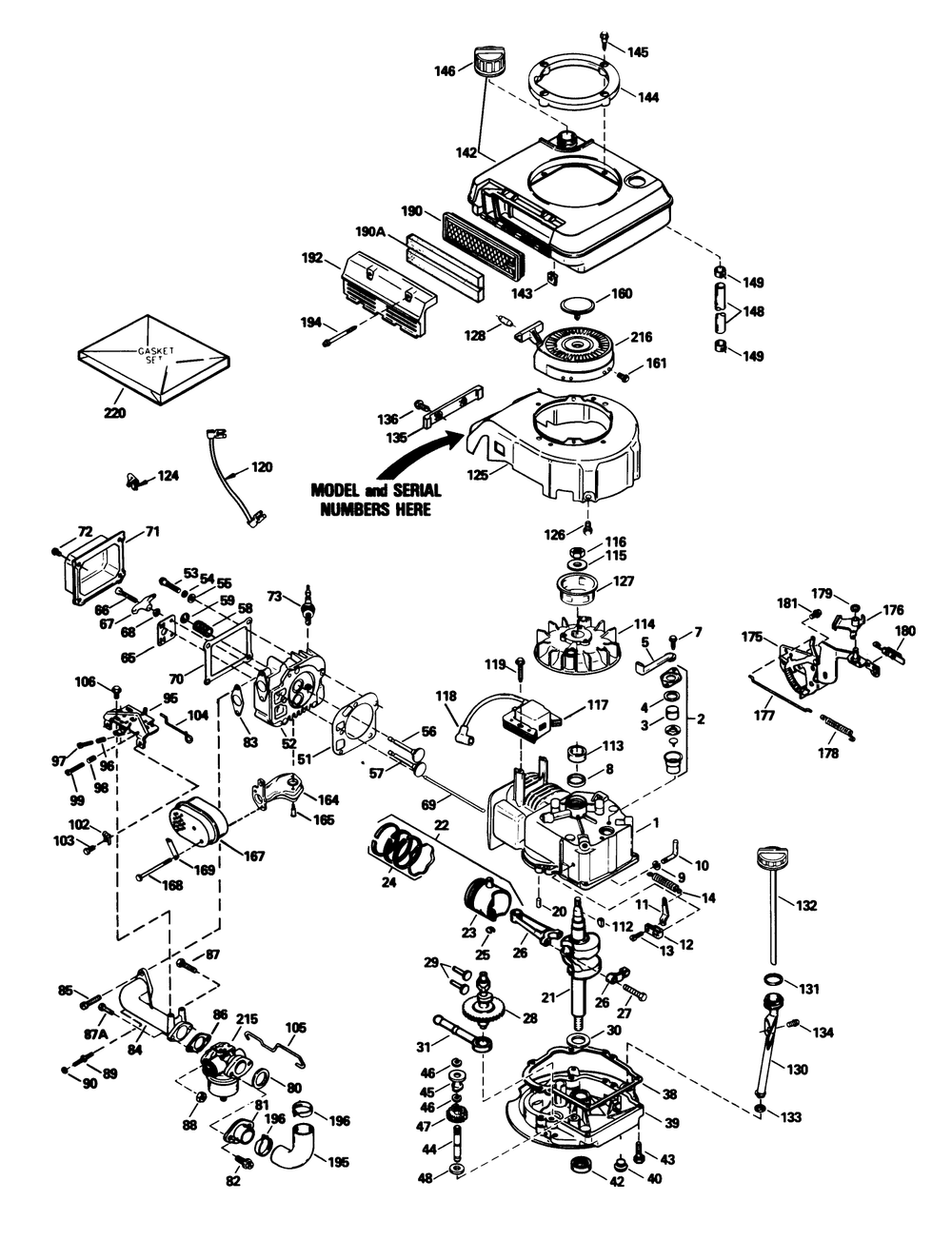 Engine Tecumseh Model No. Ovrm40-42604 Diagram and Parts List for 26641 9000001 - 9999999 Toro Lawn Mower