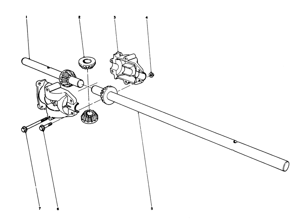 Differential Assembly Diagram and Parts List for 56036 7000001 - 7999999 Toro Lawn Tractor