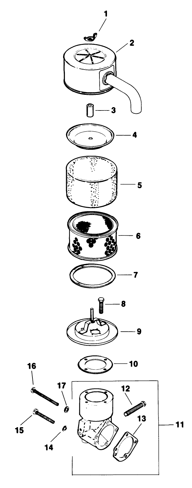 Air Intake Engine Kohler Model No. M18qs-24615 Diagram and Parts List for 30718 0000001 - 0999999 Toro Lawn Tractor