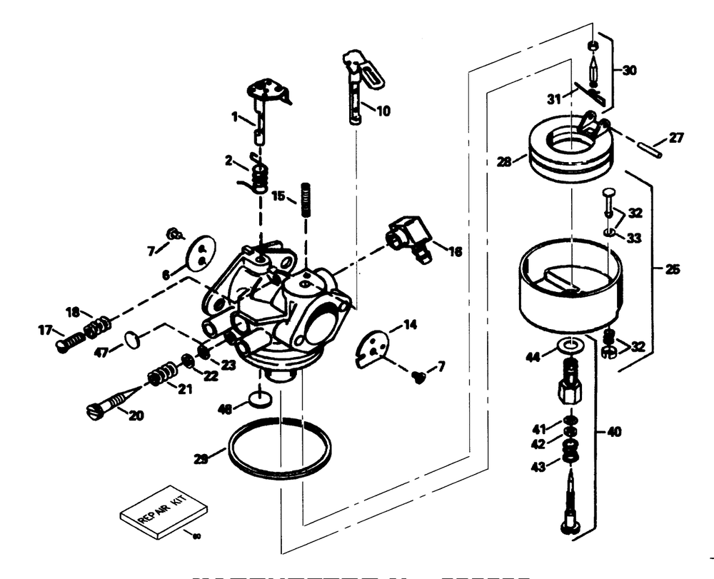 Carburetor No. 632536 Diagram and Parts List for 38590 6900001 - 6999999 Toro Snow Blower