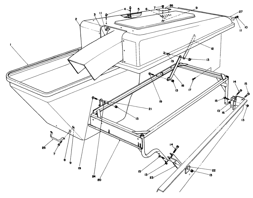 Grass Collection System Model No. 30751 (Optional)(Continued) Diagram and Parts List for 30718 0000001 - 0999999 Toro Lawn Tractor