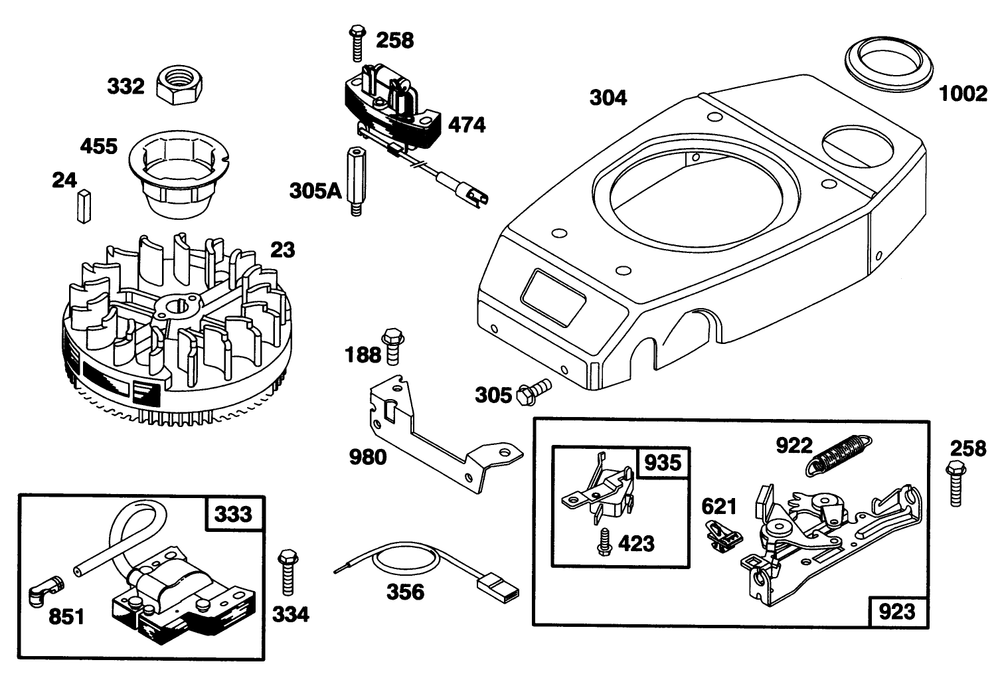 Engine Gts 150 Ohv Diagram and Parts List for 20768 6900001 - 6999999 Toro Lawn Mower