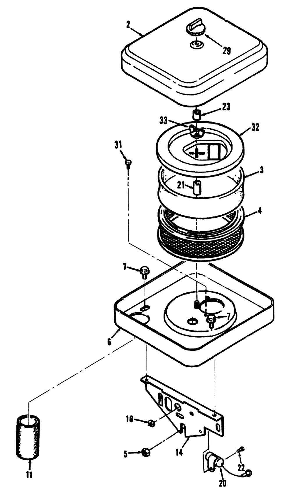 Air Cleaner Diagram and Parts List for R1-20OE02 2000001 - 2999999 Toro Lawn Tractor