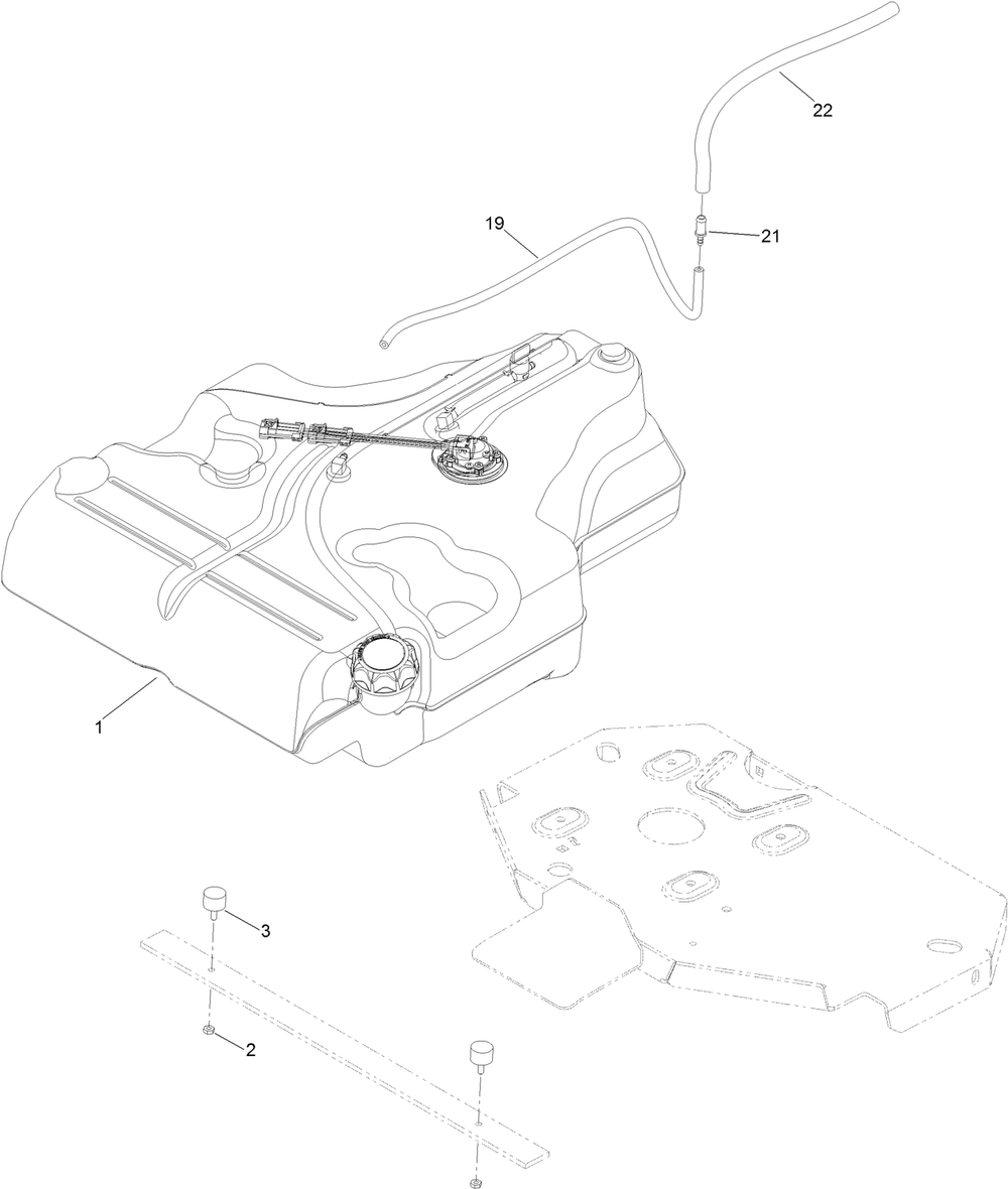 Fuel System Assembly Diagram and Parts List for 75936 402100000-403137936 Toro Lawn Mower