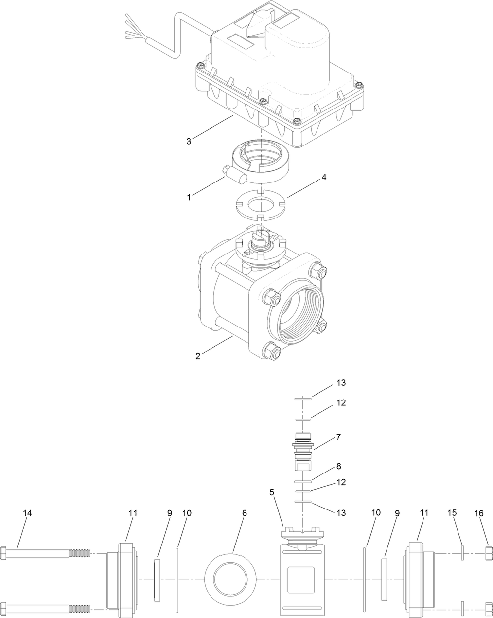 Water Shutoff Valve Assembly No. Au8hv29033 Diagram and Parts List for 23898 400000000 - 999999999 Toro Lawn Tractor Accessories