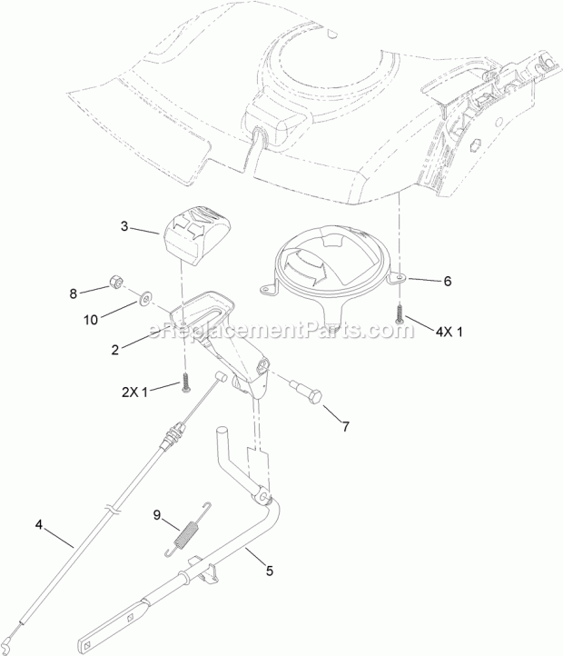 Quick Lever Assembly Diagram and Parts List for 38811 316000001-316999999 Toro Snow Blower