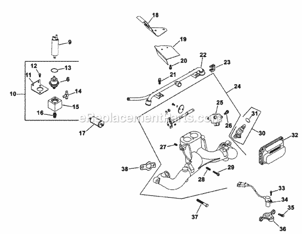 Group 8-Fuel System (Ch26s 78511 Kohler) Diagram and Parts List for 74218 200000001-200999999 Toro Lawn Mower