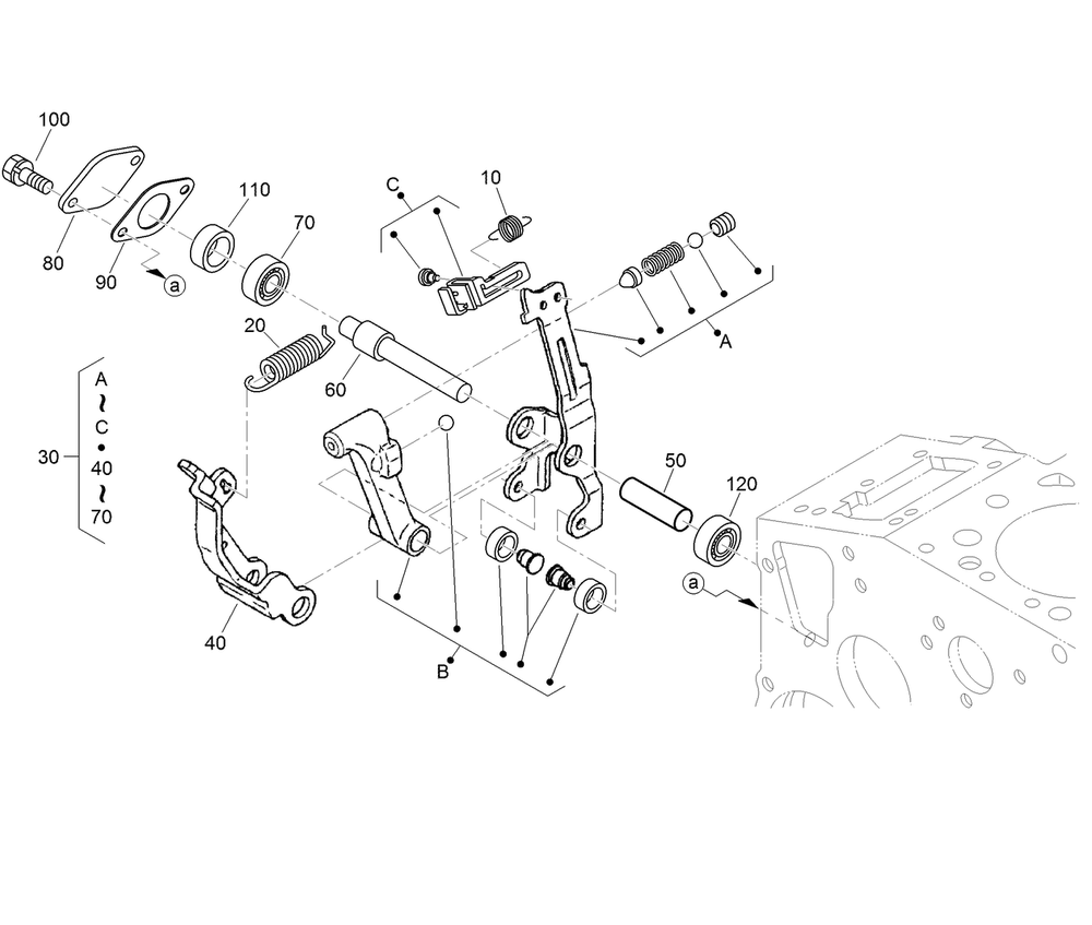 Governor Assembly Diagram and Parts List for 22328 408963400 - 409588175 Toro Lawn Tractor Accessories