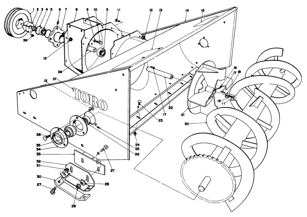48" Snowthrower Model No. 30570 Diagram and Parts List for 30775 100001 - 199999 Toro Lawn Tractor