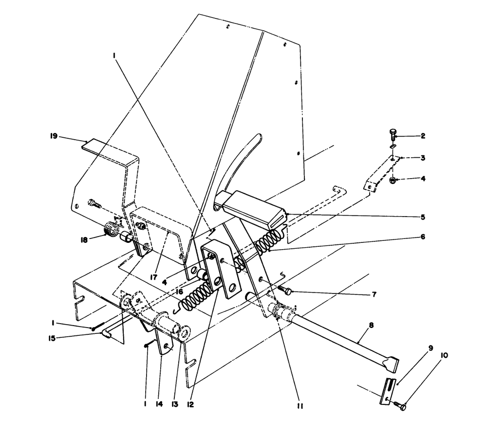 Brake & Clutch Assembly Diagram and Parts List for 56177 2000001 - 2999999 Toro Lawn Tractor