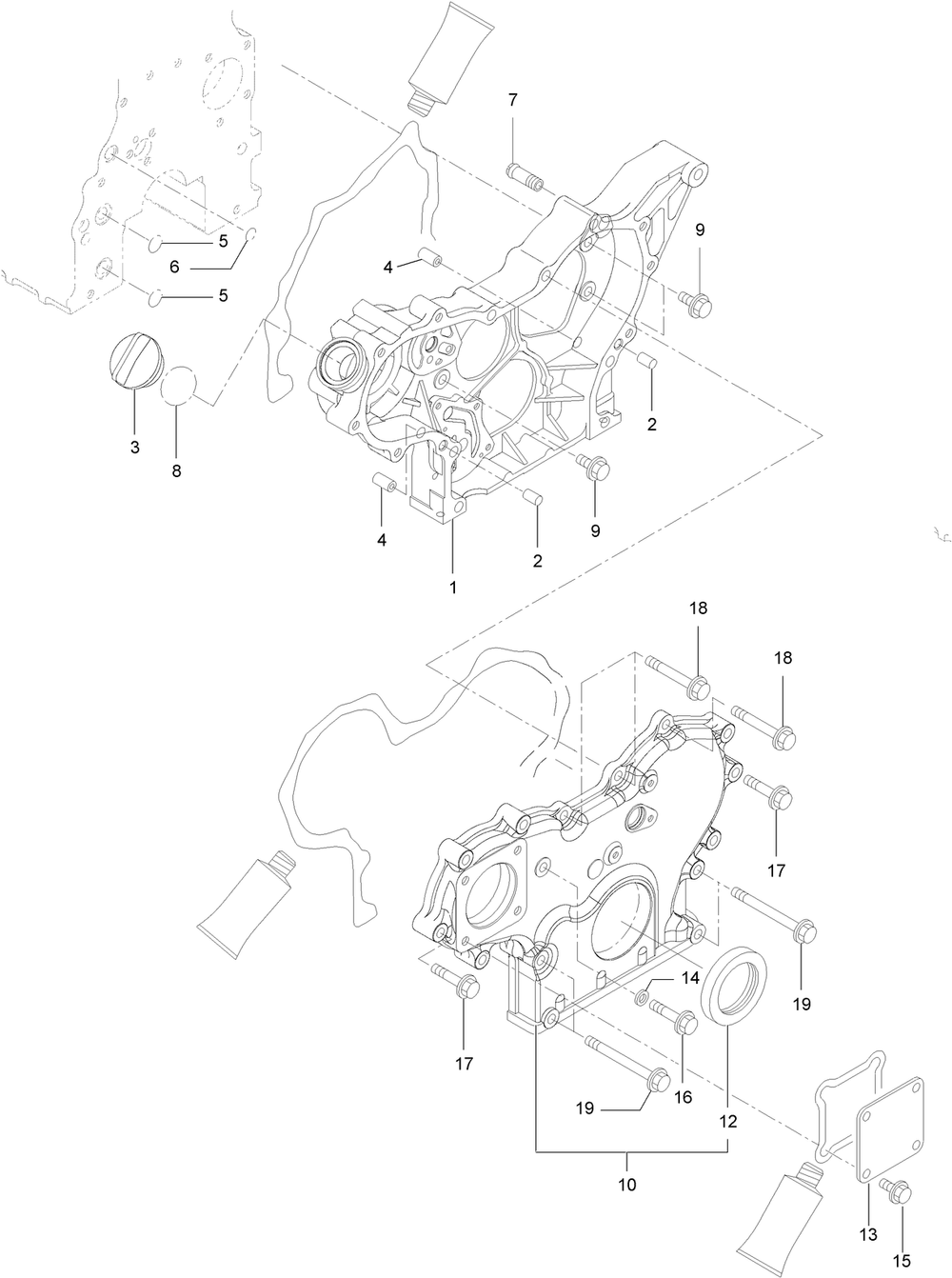 Gear Housing Assembly Diagram and Parts List for 72144 413000000 - 999999999 Toro Lawn Tractor