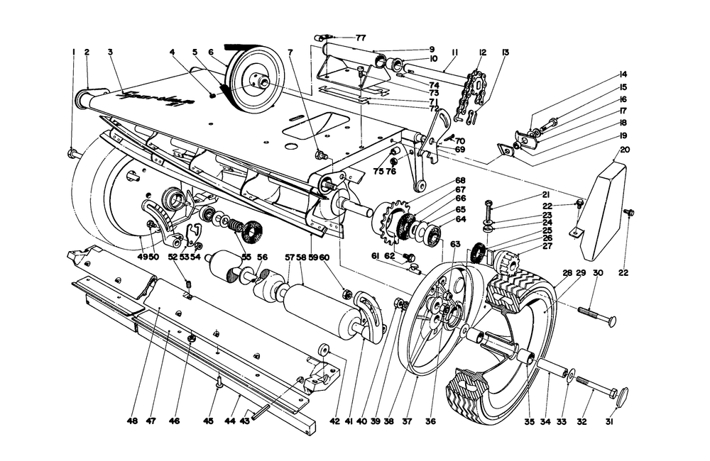 Main Frame Assembly Diagram and Parts List for 10313 9000001 - 9999999 Toro Lawn Mower