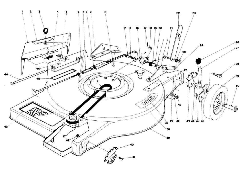Mower Housing Assembly-Model 16810 Diagram and Parts List for 16810 9000001 - 9999999 Toro Lawn Mower