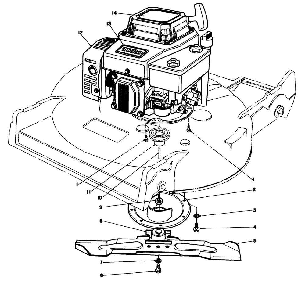 Engine Assembly Diagram and Parts List for 22621 8000001 - 8999999 Toro Lawn Mower