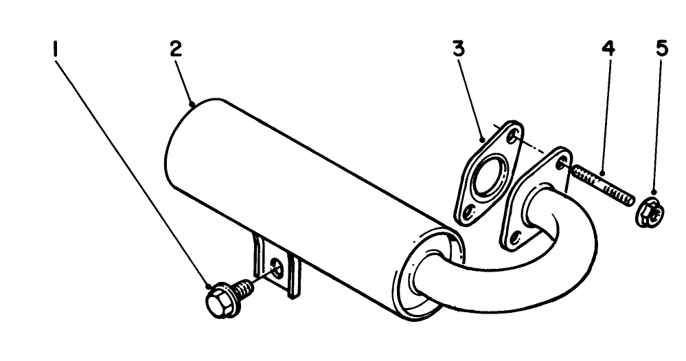 Muffler Assembly Diagram and Parts List for 58410 6000001 - 6999999 Toro Edger
