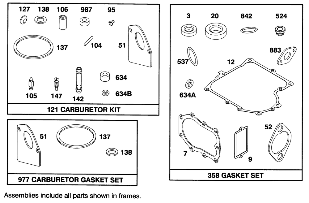 Engine Briggs & Stratton Model 283707-0160-01 Diagram and Parts List for 70141 49000001 - 49999999 Toro Lawn Tractor