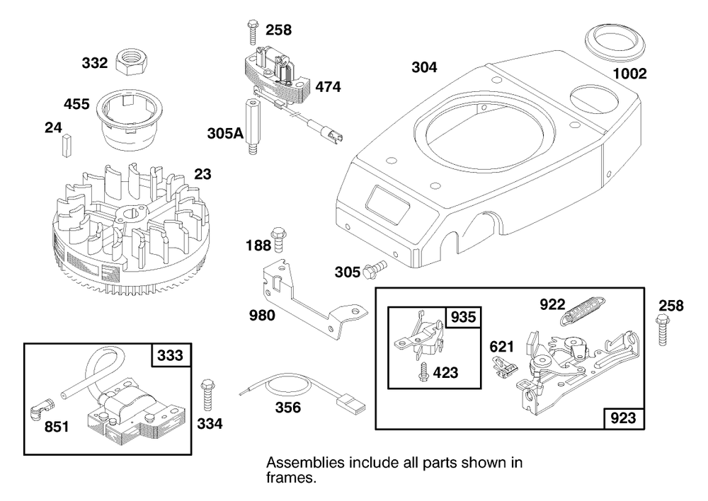 Engine Gts-150 Diagram and Parts List for 26636 7900001 - 7999999 Toro Lawn Mower