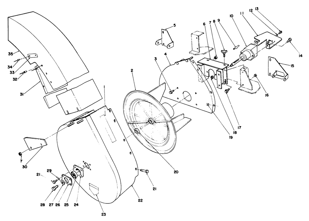 62" Blower Kit Model No. 30503 (Optional) Diagram and Parts List for 30798 0000001 - 0999999 Toro Lawn Tractor