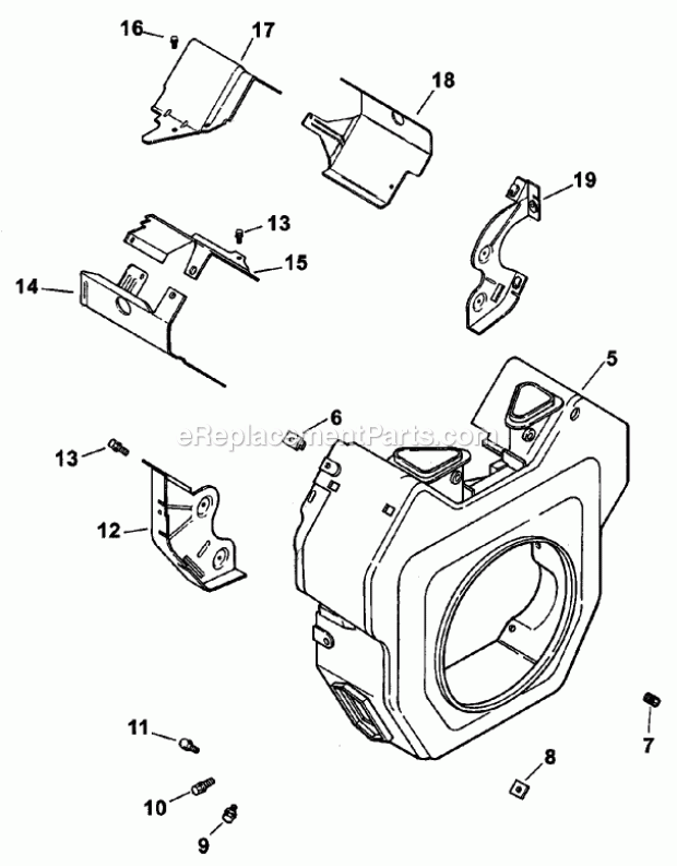 Group 6-Blower Housing & Baffles (Ch26s 78511 Diagram and Parts List for 74219 200000001-200999999 Toro Lawn Mower