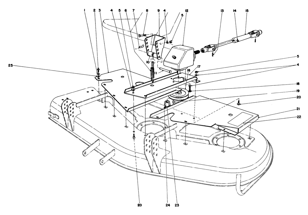 Deck Covers And Gear Box Diagram and Parts List for 30775 100001 - 199999 Toro Lawn Tractor