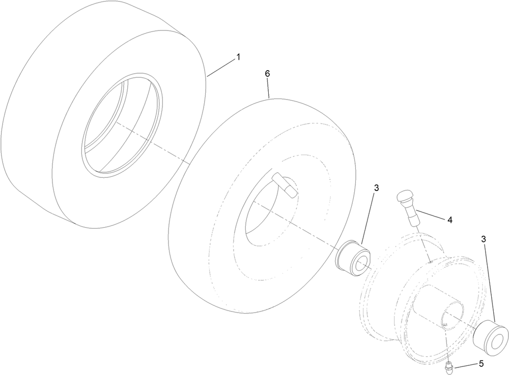 Caster Wheel Assembly No. 130-0736 Diagram and Parts List for 74750 316000001 - 316999999 Toro Lawn Tractor