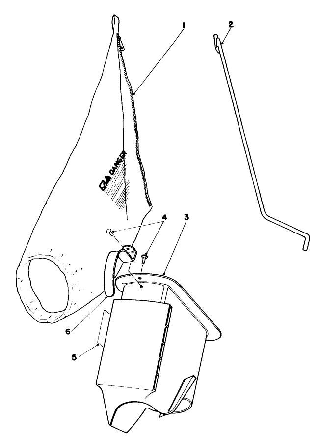 Bagging Kit No. 47-6510 (Optional) Diagram and Parts List for 16585 6000001 - 6999999 Toro Lawn Mower