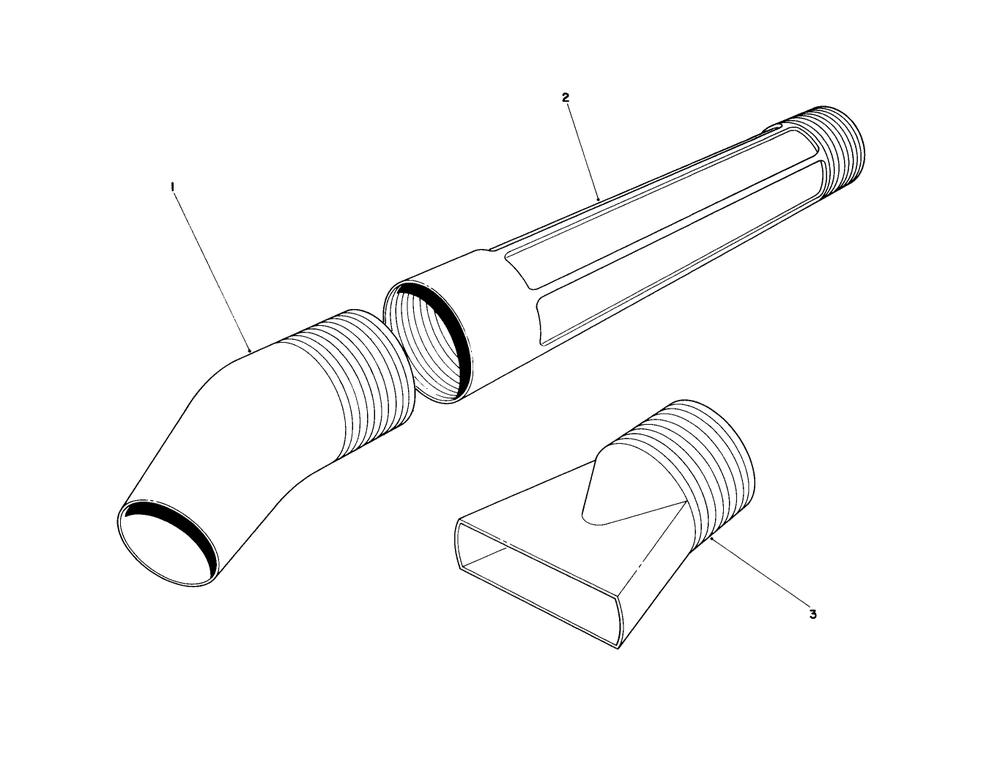 Blower Tube Assembly Diagram and Parts List for 51535 7000001 - 7999999 Toro Leaf Blower / Vacuum