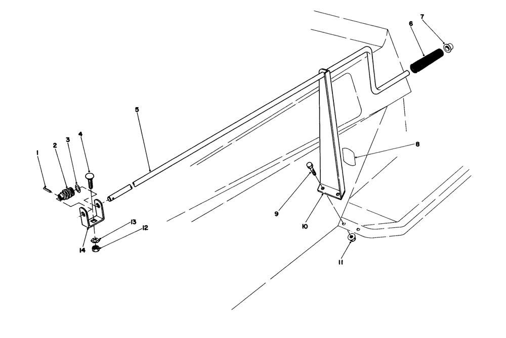 Chute Control Assembly 36" Snowthrower Attachment Model No. 59160 (Optional) Diagram and Parts List for 57360 6000001 - 6999999 Toro Lawn Tractor