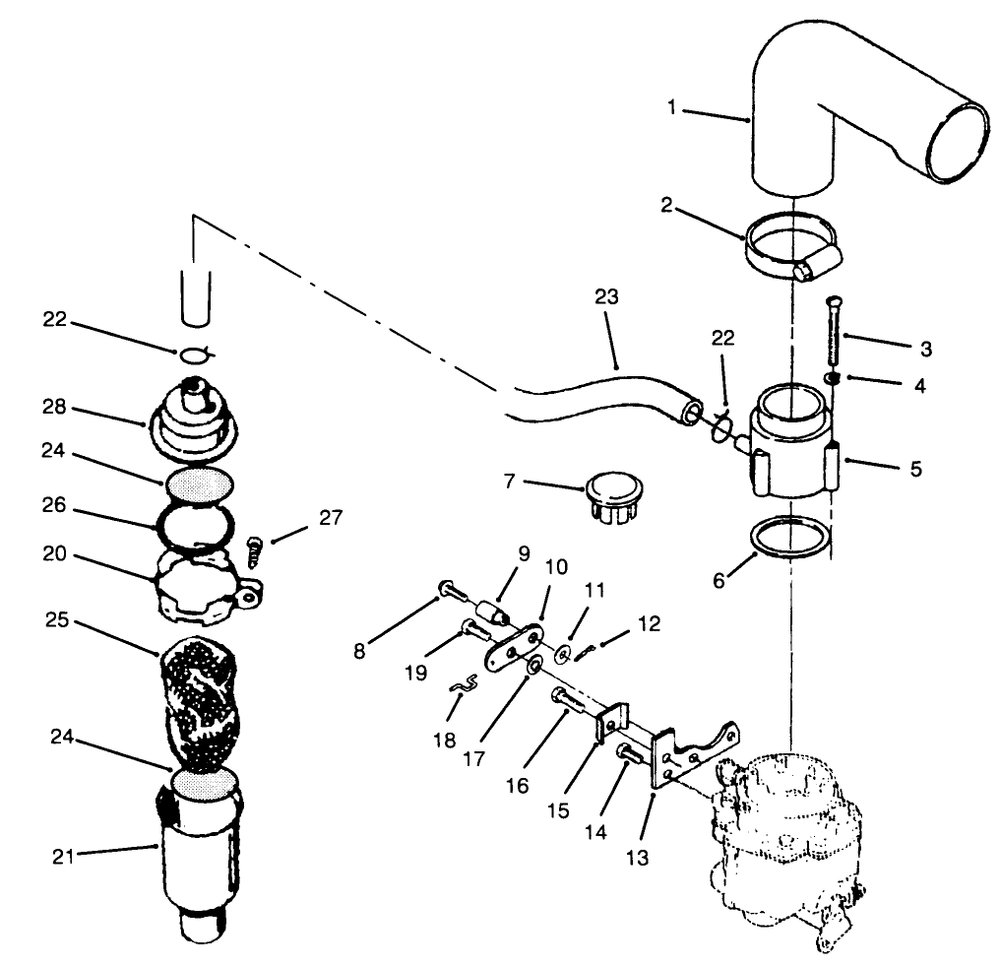 Air Cleaner & Choke-Onan P220g Type 1/10808g Diagram and Parts List for 30620 690001 - 699999 Toro Lawn Tractor
