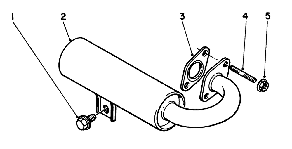 Muffler Assembly Diagram and Parts List for 58410 7000001 - 7999999 Toro Edger