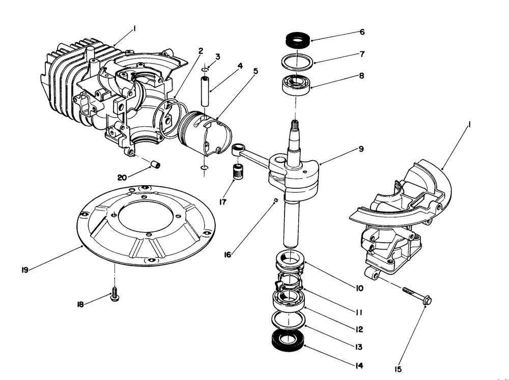 Crankshaft Assembly (Engine No. 47pk9) Diagram and Parts List for 26680WG 0000001 - 0999999 Toro Lawn Mower